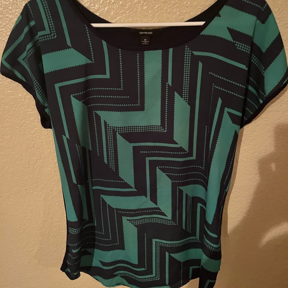 Green/blue blouse